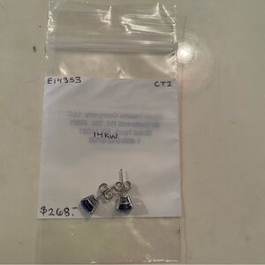Brand New 14K White Gold Tanzanite Earrings $268